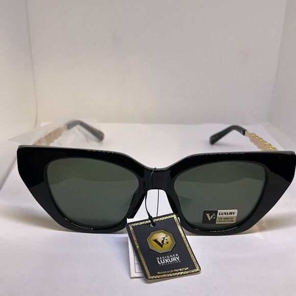 VG Designer Women’s Rhinestone Cat Eye Sunglasses - Picture 3 of 3